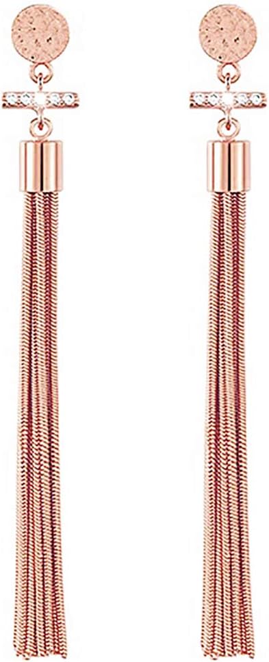Elegant Long Tassel Earrings Crystal Dangle Drop Earrings Fringe Ear drop for Women Girls