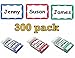 C-Line Pressure Sensitive Peel and Stick Name Badges, Blue, Red and Green Border, 3.5 x 2.25 Inches, 300 per Box (92263, 92264, 92265)