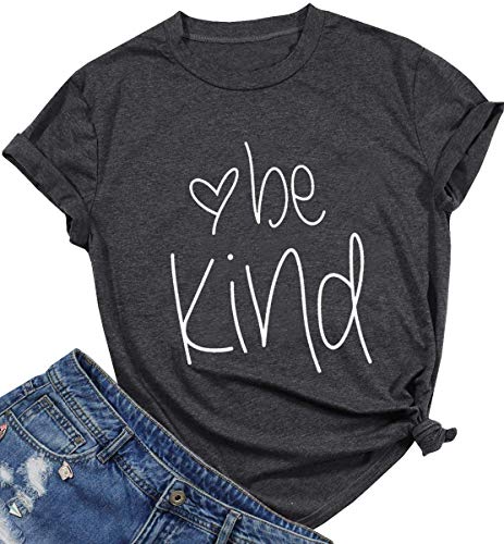 Qrupoad Be Kind Tees Women Kindness Graphic Tee Short Sleeve Christian T Shirts