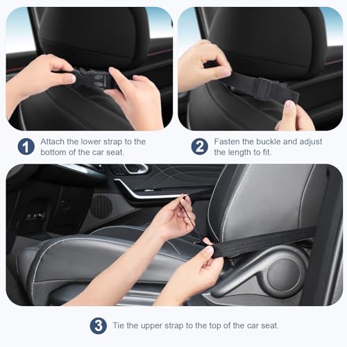 AiQInu 2 Pieces Protection, Waterproof Dirt-Repellent Car Seat Organizer for Children Dogs Cats (Black)