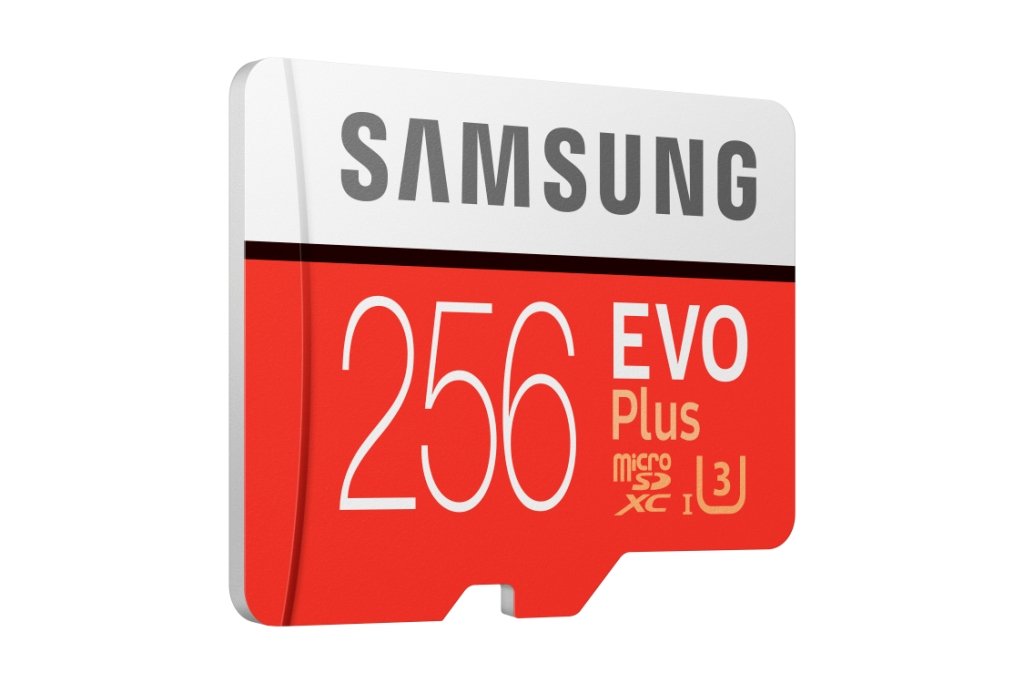 Samsung EVO Plus 256 GB microSDXC UHS-I U3 100 MB/s Full HD & 4K UHD Memory Card with Adapter (MB-MC256GA) - Red/White — image 1