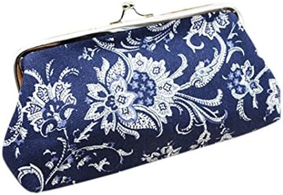Clearance Clutch Bag, Seaintheson Women Card Holder Wallet Coin Purse Handbag Change Key Chain Makeup Pouch Buckle Bag Keychain iPhone Case Makeup Bag Key Purse Handbag (Blue)