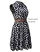 FAVOLOOK Women's Summer Casual Half Placket Sleeveless Shirt Dress with Belt