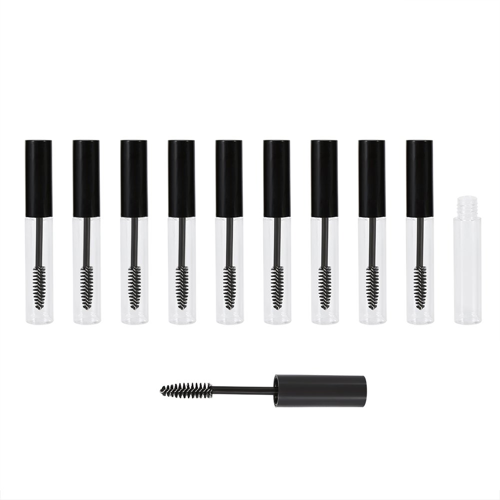 Clear Mascara Tube, Empty Lash Serum Tube, 10pcs Empty Mascara Tube with Eyelash Wand Eyelash Cream Container Bottle, Fashionable Eyelashes Growth Oil Tube Container Mascara Bottle