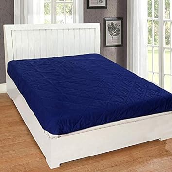 Rajasthan Crafts Microfiber Water Resistant and Dustproof King Size Mattress Protector (Blue, 78x72-inch)