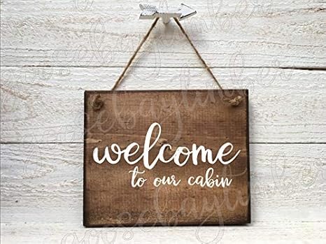 Cartello In Legno Welcome To Our Forever – Rustico, 45,7x30,5 Cm, Con Fori Per Sospensione - 5