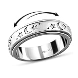 Shop LC 925 Sterling Silver Fidget Ring Men Spinner