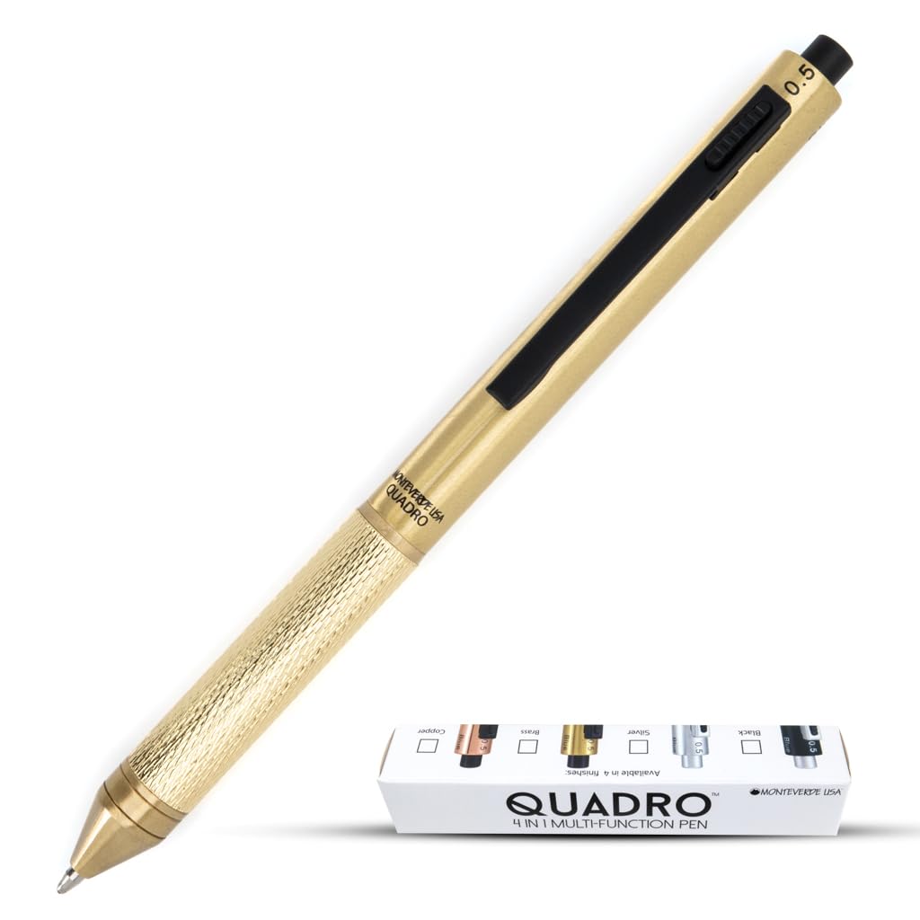 Monteverde "Quadro 4-in-1 Multi-Function Pen - Brass