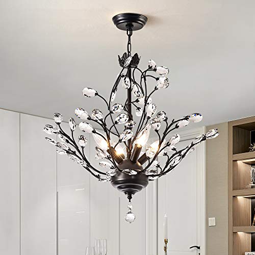 Modern Elegant K9 Crystal Chandelier Pendant Ceiling Lighting Fixture - 4 Lights - Thumbnail 7