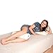 SOFTaCARE Knee Pillow – Premium Bolster Pillow with Bamboo Cover – Best Half Moon Support Pillow for Knees – Sleeping - Sciatica - Knee Pain Relief - Pregnancy. Relieves Your Pain – Just Rest!