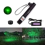 Tactical Green Hunting Rifle Scope Sight Laser Pen Demo Remote Pen Pointer Projector Travel Outdoor Flashlight LED Interactive Baton Funny Laser toy Hurryzon Green laser pen