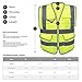 Neiko High Visibility Safety Vest ANSI Class 2, 7 Pockets, Neon Yellow, XX-Large (2XL)