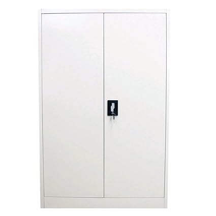 Armadietto Per Ufficio In Acciaio Con 6 Ante - 90x45x92.5 Cm, Grigio/Blu, Con Serrature - Foto 11