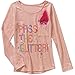 Trolls Girls' Pass the Glitter Long Sleeve HiLo Top (Medium 7/8)
