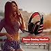 Gaming Headset for PS4, Beexcellent Xbox One Headset with Mic, Noise Cancelling Over Ear PS4 Headphones, Red Gaming Headphones with LED Light, Bass Surround, Soft Memory Earmuffs for Laptop, Mac, iPad