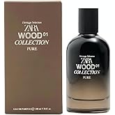 Zara Wood Collection 01 Pure Perfume for Unisex with Cedarwood Grapefruit Wood Powdery Iris Fresh Nature-Inspired Fragrance Eau de Parfum 100ml (3.38 fl. oz.)