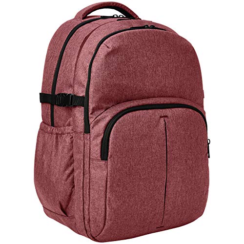 AmazonBasics Urban Laptop Backpack, 15 Inch Notebook Computer Sleeve, Maroon