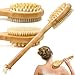 Yi Lin Home-Natural Boar Bristle Body Brush with Contoured Wooden Long Handle Bath Brush with Super Soft Brush, Bath Brush, Cleaning Brush Body