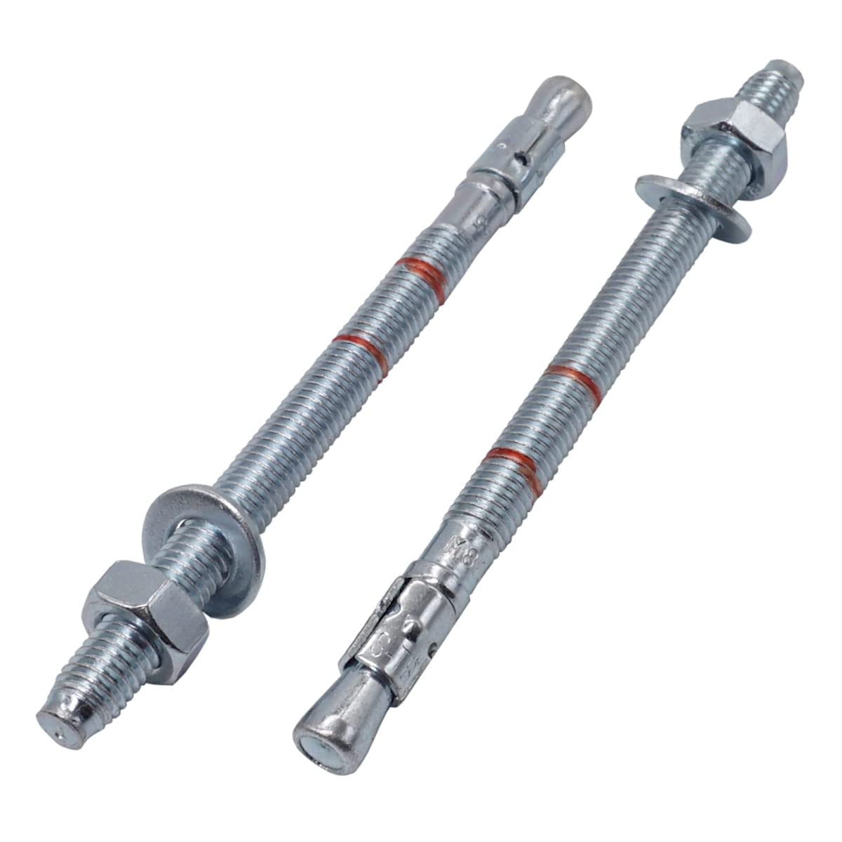 Marcopol (Pack of 8 pcs) Wedge Anchors M8 x 115 mm, Metal Dowels, Through Bolt Masonry Fixing, Concrete Expansion Anchor (8, M8 x 115 mm)