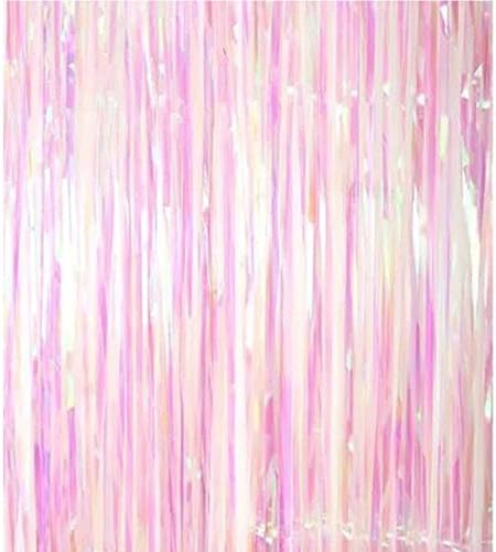 Ccassie 3.3FTX9.8FT Metallic Foil Fringe Decorations Shiny Curtains for Halloween Chirstmas Party Photo Backdrop Wedding Holiday Home Decor(Colorful)