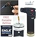 Eagle Jet Torch Gun Lighter Adjustable Flame Windproof Butane Refillable Handy (Black)