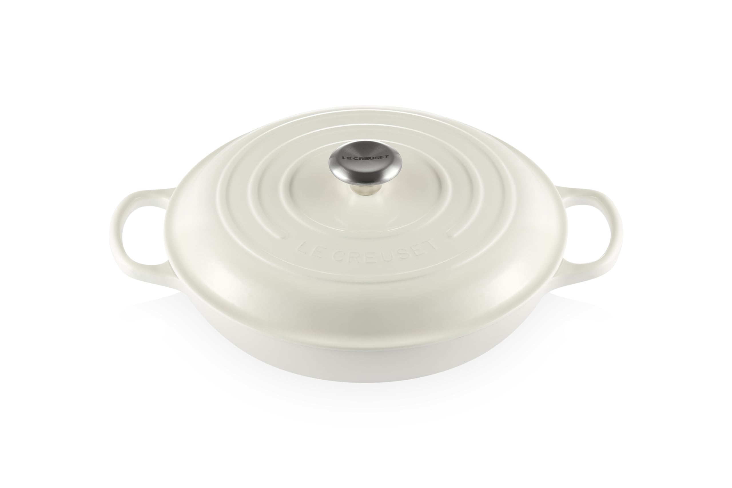 Le Creuset Enameled Cast Iron Signature Braiser, 3.5 qt., White