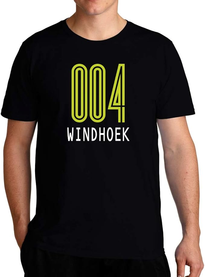 Eddany ISO Code Windhoek Retro TShirt XL Black Clothing