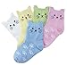 Tandi Kids Girls Cotton Novelty Cats Crew No Seam Socks 5 Pairs Pack