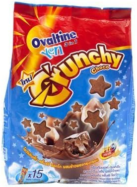Crunchy Ovaltine Chocolate 3 in 1 Brew in Cold Water, chocolate, chocolates, cookies, candy, chocolate Ovaltine, ovaltine, Ovaltine chocolate- 32 gm Unit (Pack of 15)
