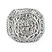 Trendsmax 316L Stainless Steel Signet Ring for Men Boys Carved Cross Crown Silver Tone Finger Ring Gothic Cool Size 8-13