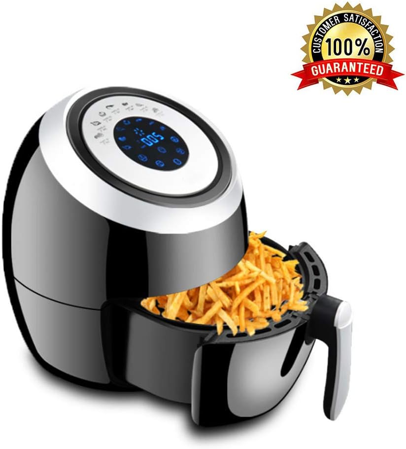 fjx Air Fryer Oven Cooker, Electric Air Fryer with LED Digital Touchscreen, 7 Cooking Presets, Auto Off, Nonstick Basket