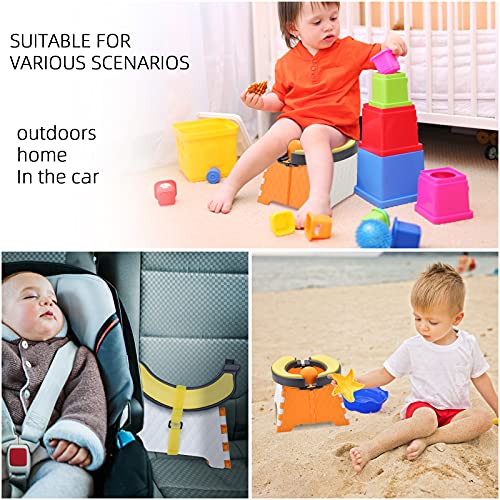 Travel Potty, DEMINE Foldable Toilet Trainer Baby Potty Seat with Splash Guard Portable Potty