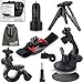 EEEKit Sports Kit for Midland XTC280VP/XTC200VP3/XTC300VP4/XTC350VP4/XTC450VP,Wrist Strap/Mini Tripod/Bike Handlebar/Car Windshield Mount,Car Charger