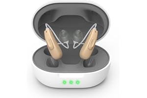 EYOUBE True Hearing Aids (Not Amplifier) 11 Channals Professional OTC Rechargeable Hearing Aids for Seniors Severe Hearing Loss with Noise Cancelling Hearing Aid with Magnetic Charging Box (Skin)