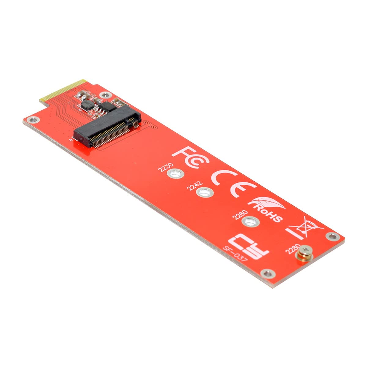 Cablecc NVMe NGFF M-Key 4X Host Adapter to Ruler 1U GEN-Z EDSFF Short SSD E1.S Carrier Adapter