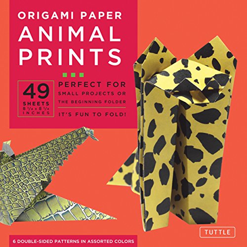 Origami Paper - Animal Prints - 8 1/4" - 49 Sheets: Tuttle Origami Paper: High-Quality Large Origami Sheets Printed with 6 Different Patterns: Instructions for 6 Projects Included