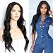 Black Body Wavy Glueless Women Party Daily Makeup Synthetic Lace Front Wigs