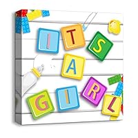 Canvas Wall Art Cartoon Picture Canvas Prints Home Artwork Decoration for Kids Bedroom Bathroom - 12x12 inches