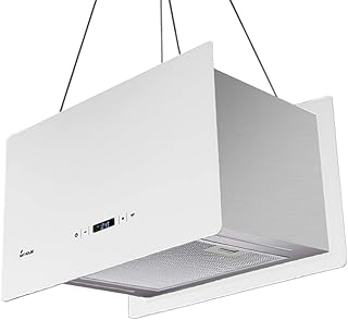 Design-Dunstabzugshaube, Inselhaube (60cm, Edelstahl, weiß, Extra-leise, 674m³/h, 4 Stufen, LED-Beleuchtung, TouchSelect Sensortasten, Seilbefestigung) CUBE60W - KKT KOLBE