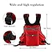 Kayaking Fishing Life Jacket Watersports Life Jacket with Multi-Pockets whistle and Reflective Stripe ( Color : Red )