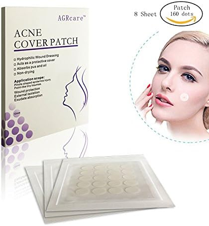 AGRCARE Acne Absorbing sticker,Pimple Patch Hydrocolloid Acne Absorbing Spot Dot (8 Sheet / 160 dots)