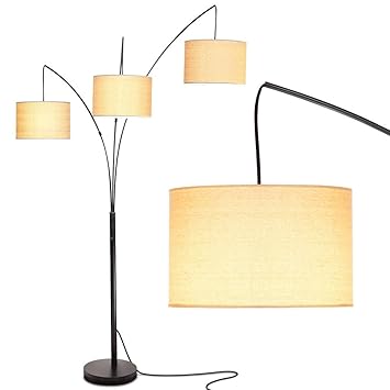 Amazon Com Mopoq Led Floor Lamp Marble Base 3 Arch Arms 3