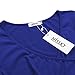 MISSKY Women's Cap Sleeve V Neck Swing Casual Dresses for Women,Blue M