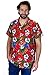 V.H.O. Funky Hawaiian Shirt, Shortsleeve, Cherryparrot, Red, M