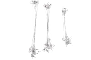 60Pcs Fishing Leaders, 15/20/25cm Stainless Steel Fishing Wire Leader Wire Rigs with Swivels Snaps