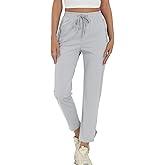 Surenow Womens Active Pants Stretch Breathable Casual Pants with Zip Pocket Lightweight Running Athletic Sweatpants for Women