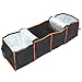 ideapro Super Heavy-Duty Collapsible 4-Compartment Auto Trunk Organizer Cooler Made of 600D Pack Cloth with 2 Insulated Sections Provides Folding Storage for Groceries in Your Car Truck or SUV