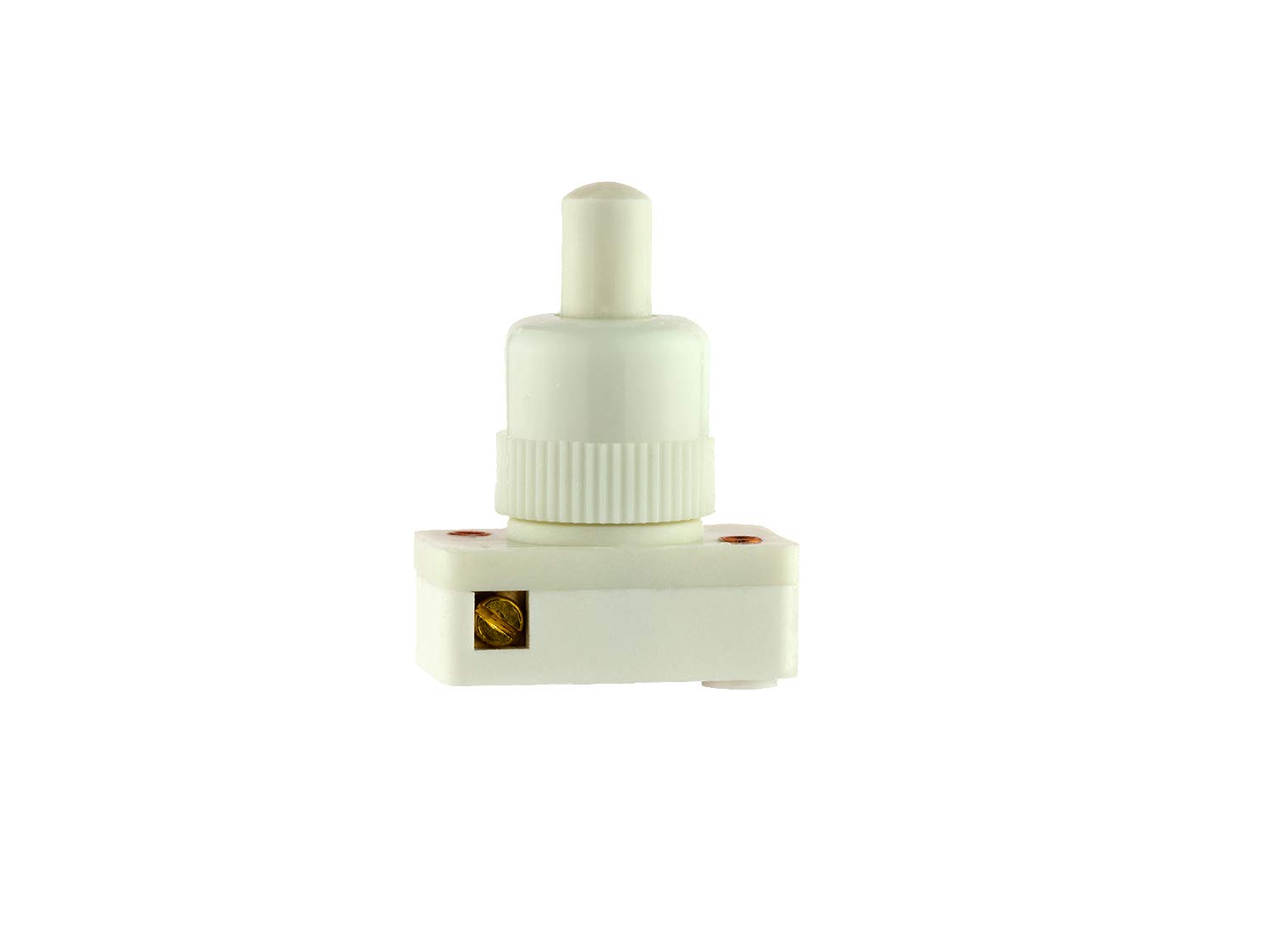 Omeg B1OORLW Push Button Switch, On/Off, Castelco Brand, 1 Amp 250 Vac, White