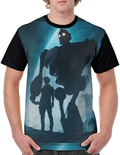 TravelMonster Iron Giant Ready-Player One Men's Short Sleeve T-Shirt Tee Round Neck Full 3D Graphic Printed
