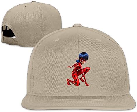 HEIYALA Cool Miraculous Ladybug Fitted Flat Brim Baseball Cap Hat
